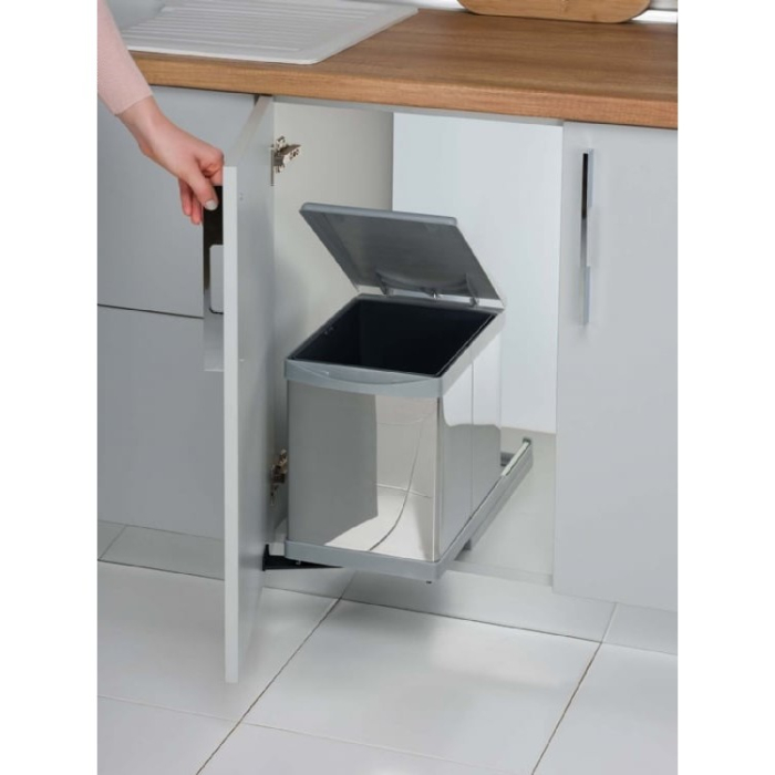Cos de gunoi incorporabil Pelikan 21700, cu extragere automata, cu un recipient de 16 L, gri [4]