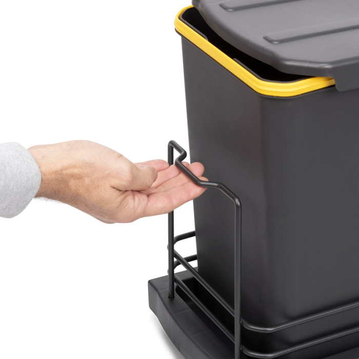 Cos de gunoi incorporabil S2392A, colectare selectiva, cu extragere automata, cu doua recipiente 12+12 litri, antracit [5]