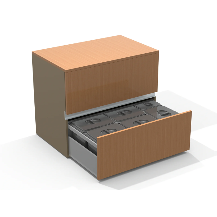 Cos de gunoi Jazz 90 incorporabil in sertar, colectare selectiva, 4 compartimente x15 litri si 3x7 litri, H300 mm [3]