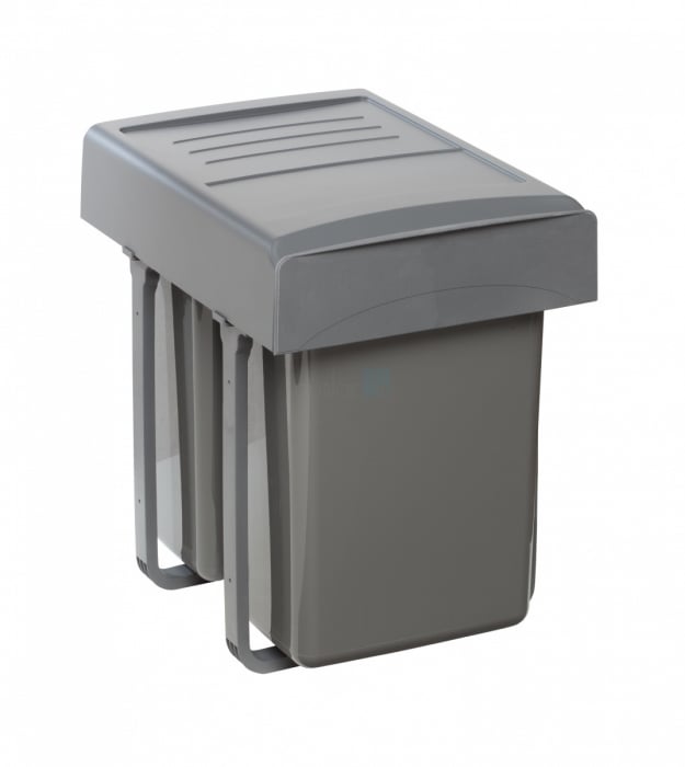 Cos de gunoi Mega incorporabil, colectare selectiva, cu 2 compartimente x20 litri [2]