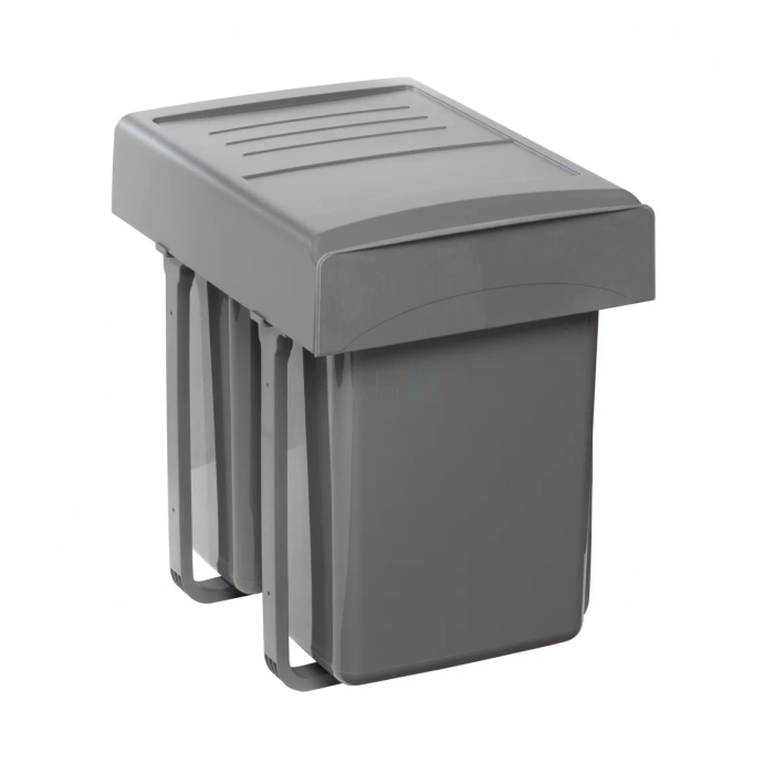 Cos de gunoi Mega incorporabil, colectare selectiva, cu 2 compartimente x20 litri [2]