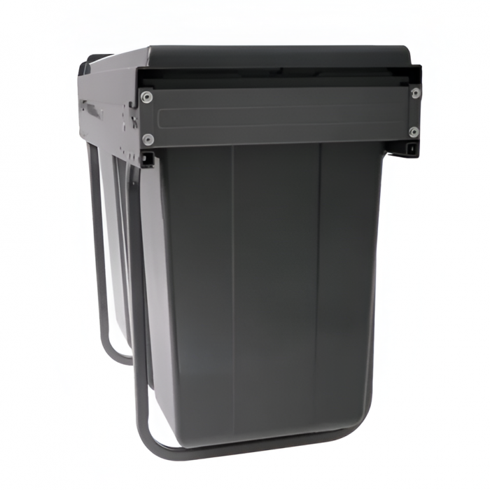 Cos de gunoi Practi Eco incorporabil cu 3 compartimente x 10 L, pentru corp de 300 mm, gri antracit [7]