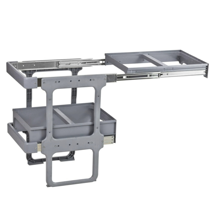 Cos de gunoi Tandem Short incorporabil, colectare selectiva, cu 2 compartimente x 15 litri si 2 compartimente x 12 litri [5]