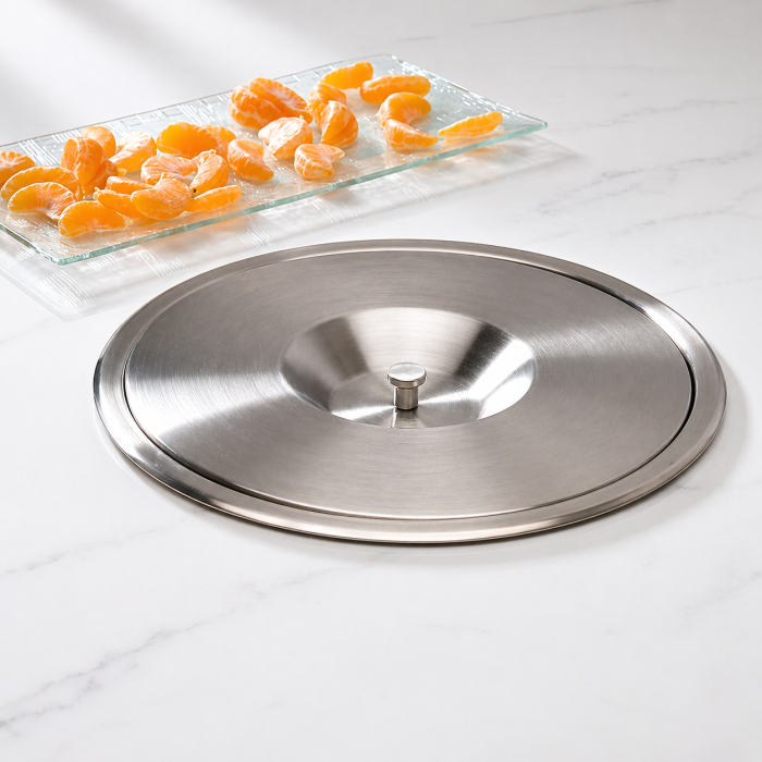 Coș gunoi încastrabil în blat Ecomax, capac inox, 8 l [2]