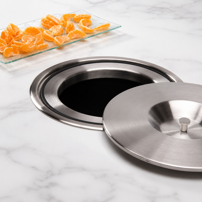 Coș gunoi încastrabil în blat Ecomax, capac inox, 8 l [3]