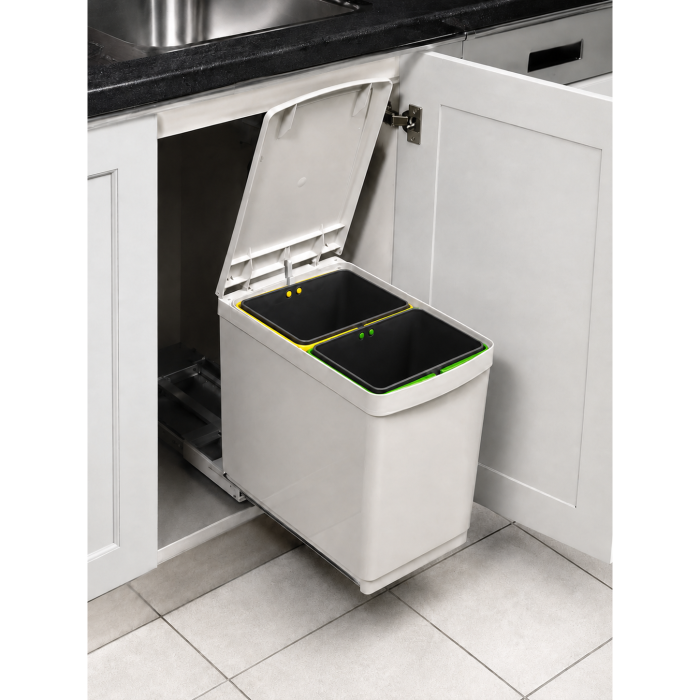 Coș gunoi încorporabil Gollinucci CR Davis, pentru corp de 300 mm, colectare selectivă, 2 x 7,5 l [3]
