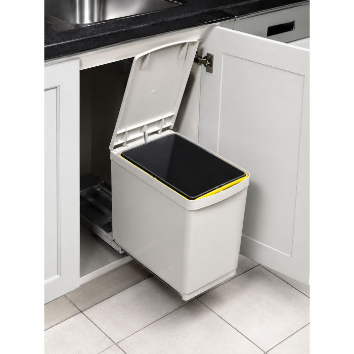 Coș gunoi încorporabil Gollinucci CR Davis, pentru corp de 300 mm, gri deschis, 1 x 16 l [3]
