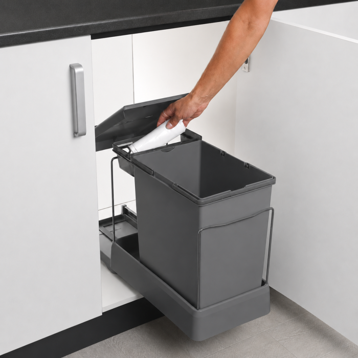 Cos de gunoi incorporabil Pelikan 21500, cu extragere automata, cu un recipient de 20 L si unul de 1 L, antracit [5]