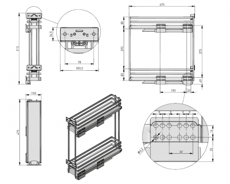 Cos Jolly Movix Pro de stanga, antracit [5]