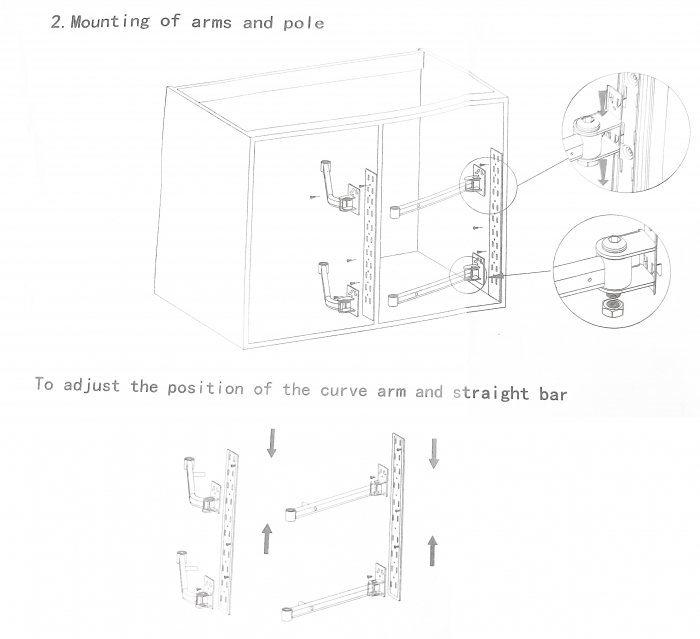 Cos metalic pentru dulap de colt cu 2 etajere cu deschidere spre dreapta pentru corp de 900 mm [3]