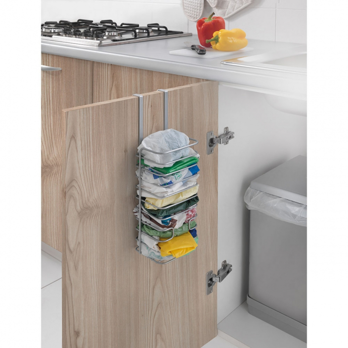 Cos organizare depozitare pungi Galileo, gri, 12x12x36 cm [2]