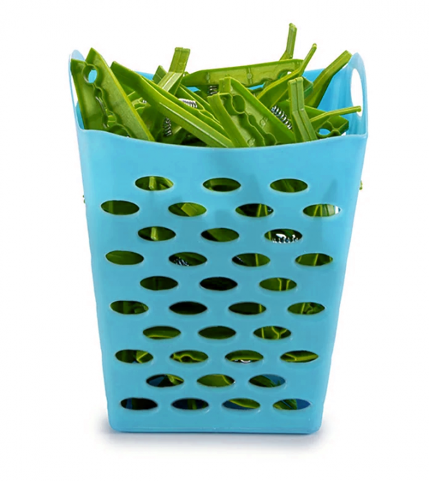 Cos patrat multifunctional din plastic, albastru [2]