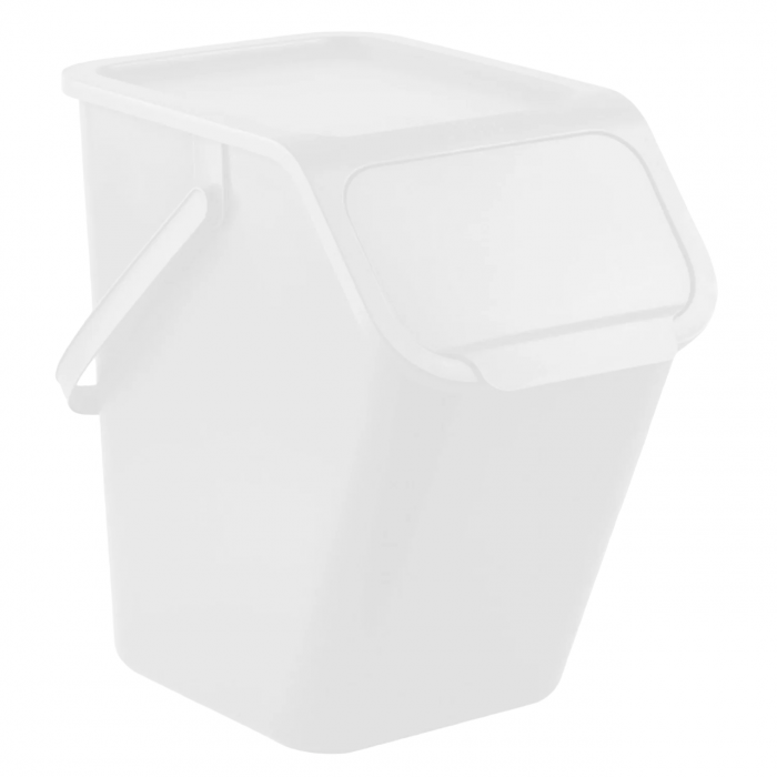 Cos reciclare gunoi Bini, pentru uz general, alb [4]
