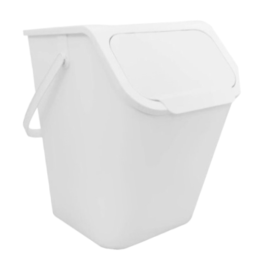 Cos reciclare gunoi Bini, pentru uz general, alb [2]