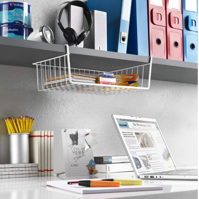 Cos suspendat pentru organizare si depozitare, Babatex 30x26x14 cm, alb [3]