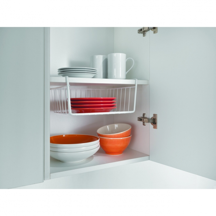 Cos suspendat pentru organizare si depozitare, Babatex 30x26x14 cm, alb [4]