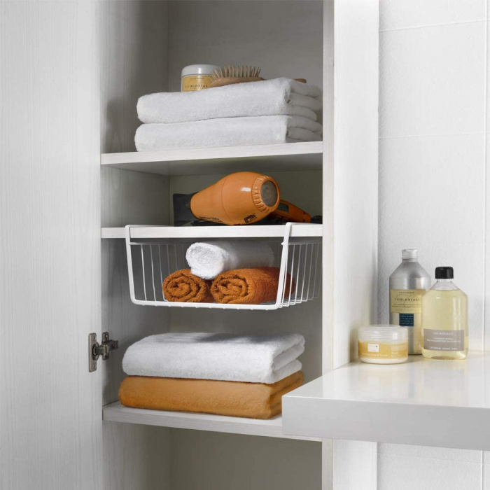 Cos suspendat pentru organizare si depozitare, Babatex 30x26x14 cm, alb [2]