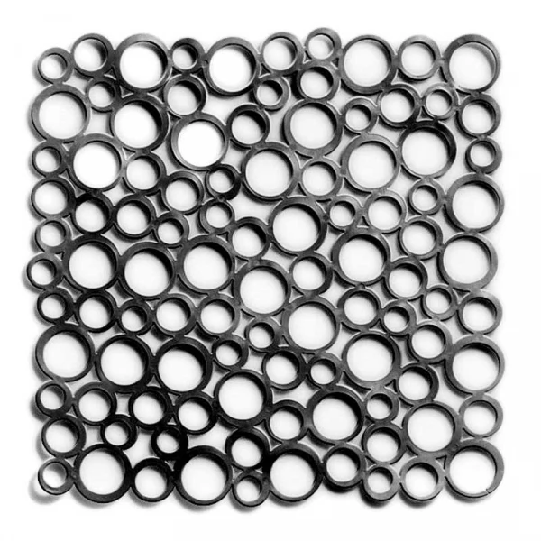 Covoras protectie chiuveta, patrat, negru, 29x29 cm [3]