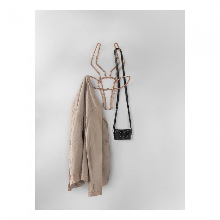 Cuier de perete Safari, finisaj cupru in forma de antilopa [2]