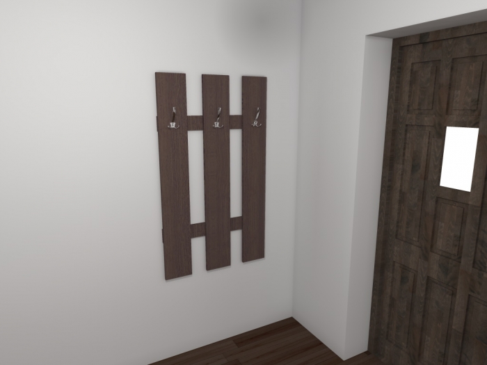 Cuier Trio Maxdeco wenge cu agatatori finisaj crom lucios [3]