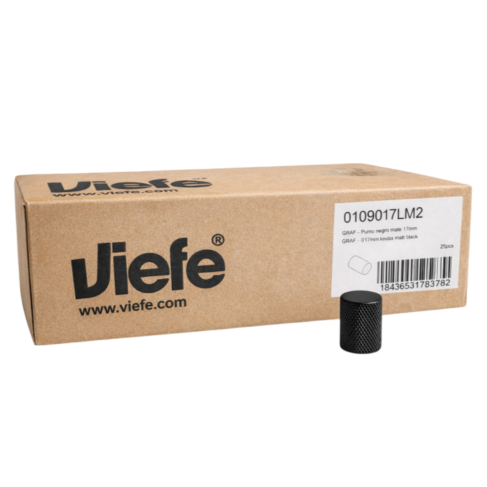 Cutie 25 bucati butoni mobilier Graf, finisaj negru mat [4]