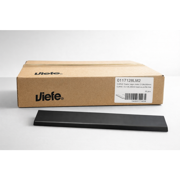 Cutie 25 bucati manere mobilier Cruve, finisaj negru mat, L:200 mm [4]