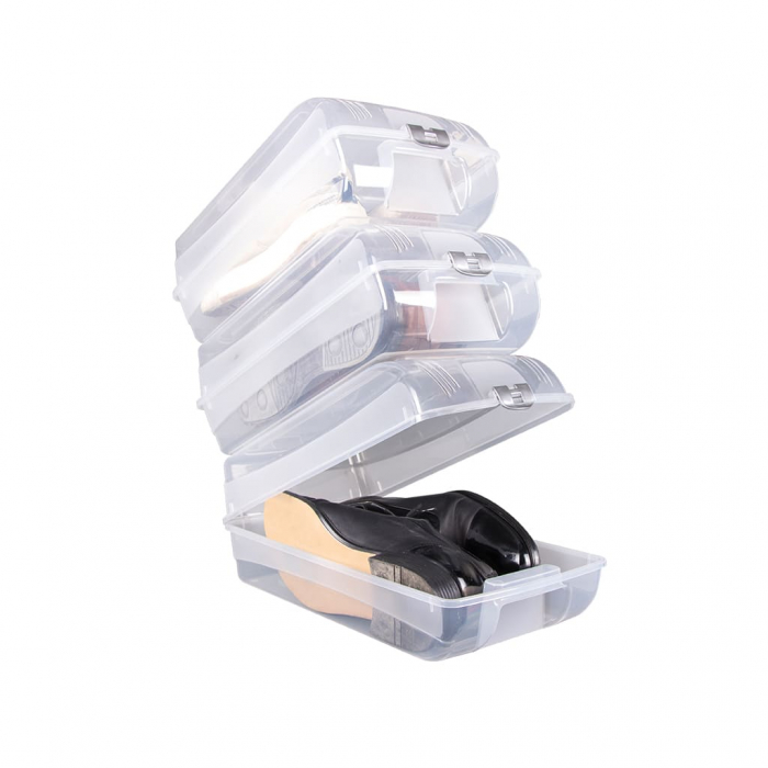 Cutie de protectie pentru incaltaminte barbati, transparenta, 37.5x21x13.5cm [4]