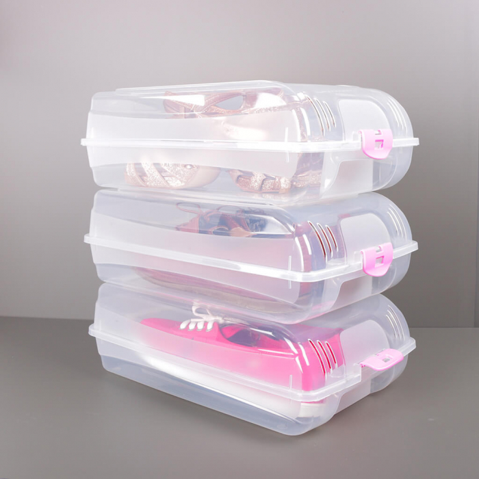 Cutie de protectie pentru incaltaminte femei, transparenta, 31.5x19x10.5 cm [2]