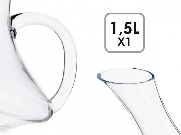 Decantor drept din sticla, 1.5 l [2]