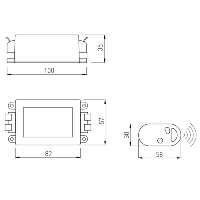 Dimmer Jacky GTV pentru bandă LED, cu telecomandă, 12-24V, 90-180W, negru [2]