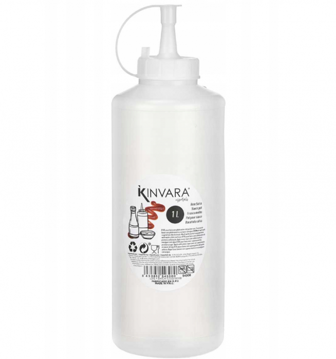 Dozator din plastic pentru sos, alb, 1 L [1]