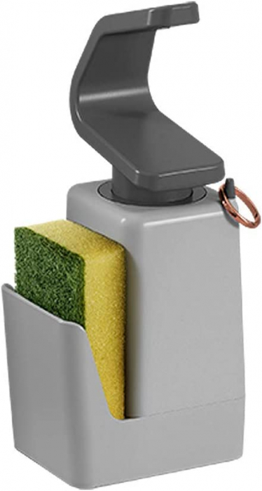 Dozator sapun cu suport pentru burete Soap Tex, gri [2]