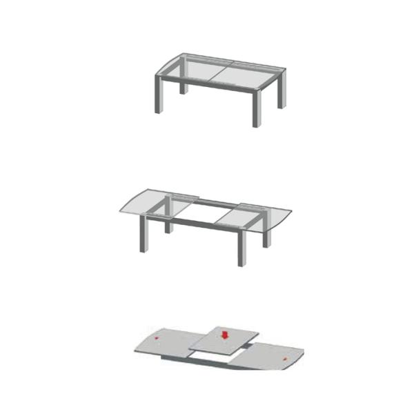 Extensie de masă L 1150 mm, sincron cu blocare [2]