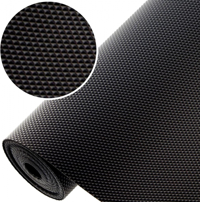 Folie protectie antialunecare pentru sertar Axispace, neagra, 48 x 500 cm [5]