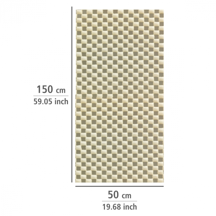 Folie protectie antialunecare pentru sertar, bej, cu efect antifonic, Square, 150 x 50 cm [3]