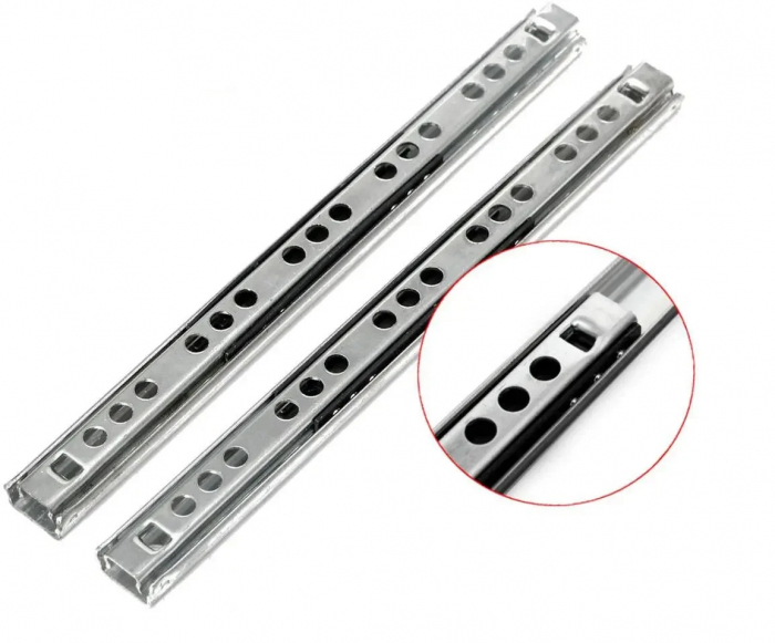 Glisiera cu bile H17, cu extragere partiala, set 2 bucati, L:278 mm [2]