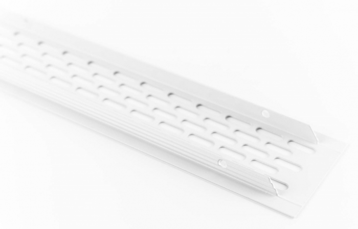 Grila ventilare din aluminiu, finisaj alb mat, 60x800 mm [2]