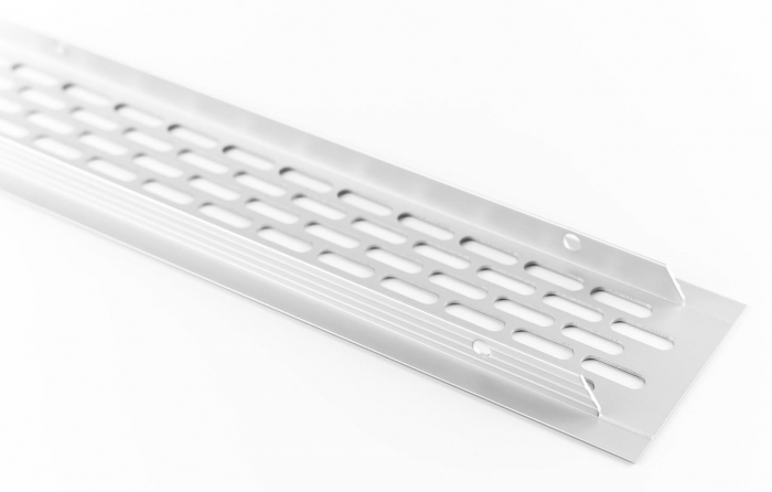Grila ventilare din aluminiu, finisaj aluminiu, 60x480 mm [2]