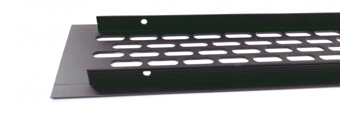 Grila ventilare din aluminiu, finisaj negru, 484x60 mm [4]