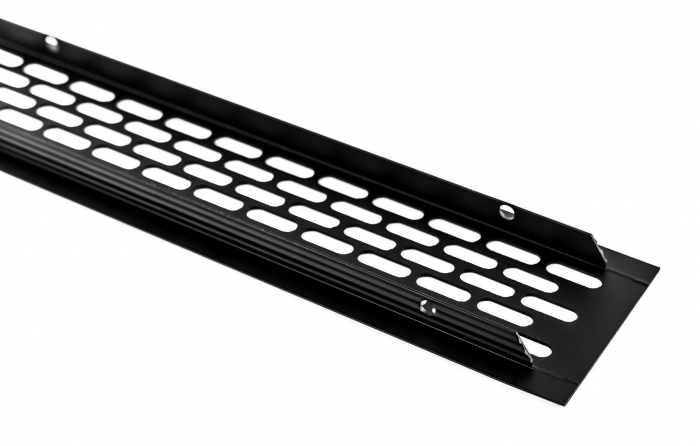 Grila ventilare din aluminiu, finisaj negru mat, 60x245 mm [2]
