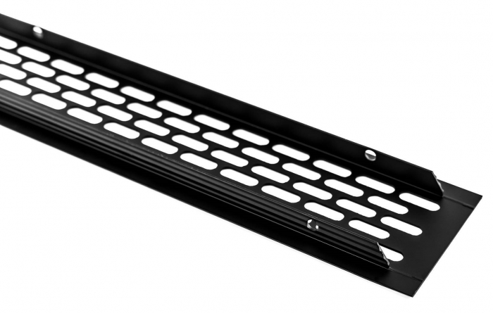 Grila ventilare din aluminiu, finisaj negru mat, 80x800 mm [2]