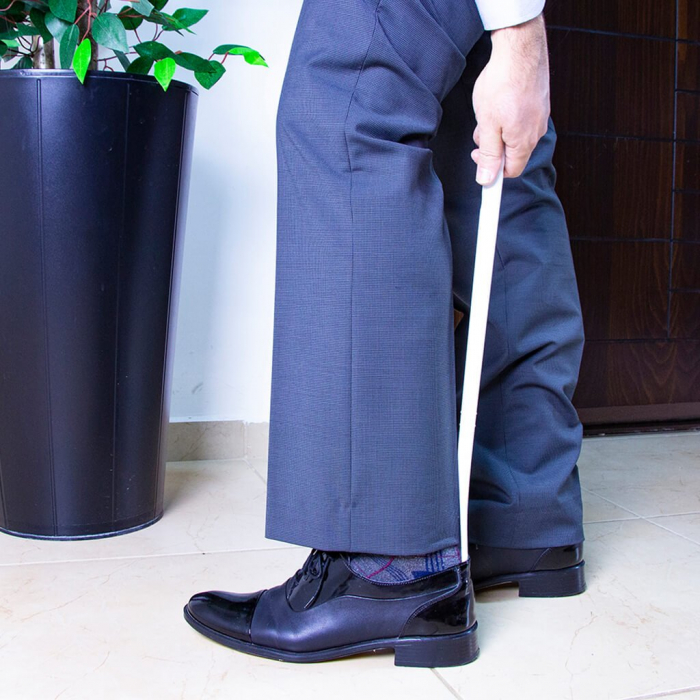 Incaltator lung pentru pantofi, gri deschis, 51.3 cm [2]