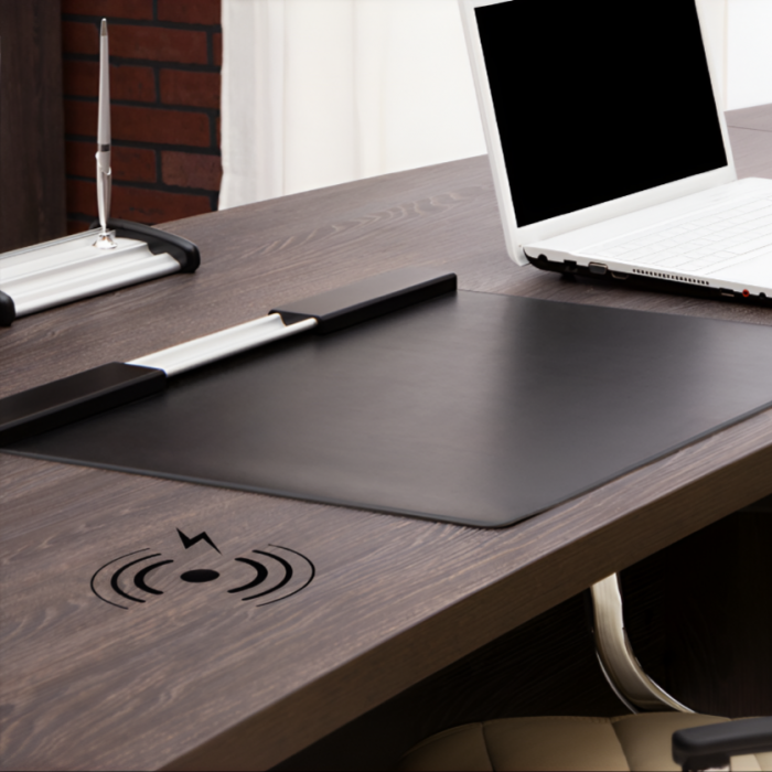 Incarcator wireless, ascuns sub blat, cablu 2 m, negru [4]