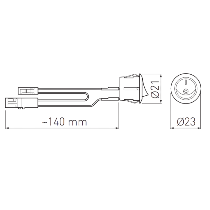 Întrerupător ON/OFF GTV pentru bandă LED, 36W, 12V, negru [2]