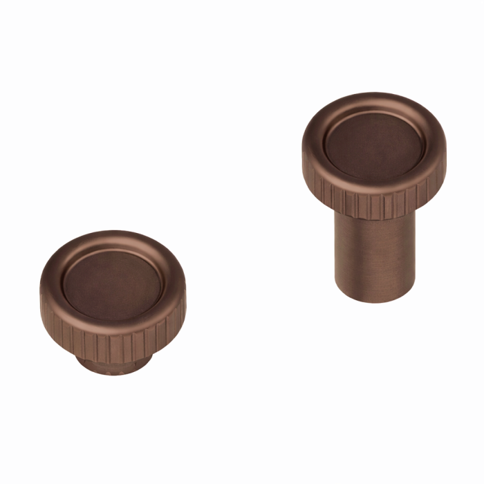 Kit montaj pentru maner Boto pe usi de sticla / cabina dus, finisaj bronz periat, D:18 mm [2]