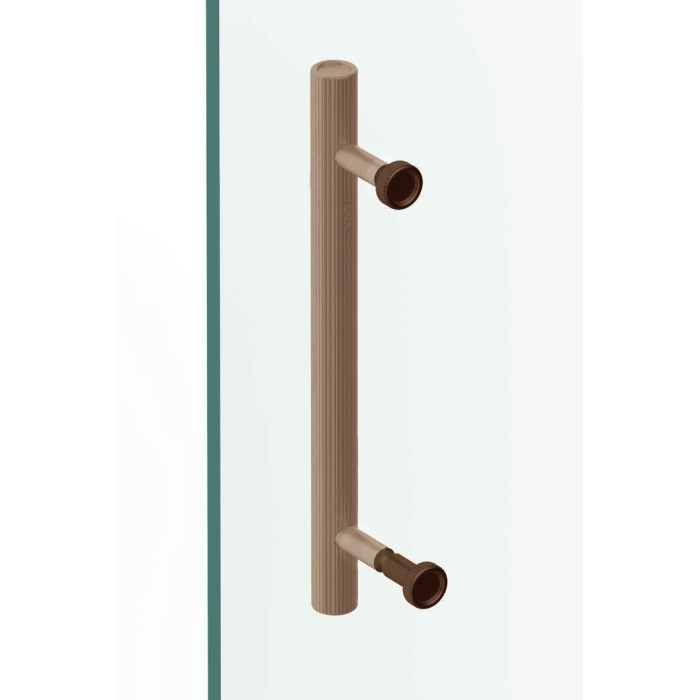 Kit montaj pentru maner Boto pe usi de sticla / cabina dus, finisaj bronz periat, D:18 mm [3]