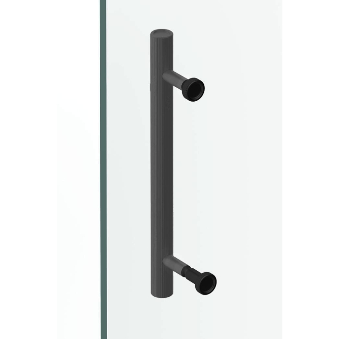 Kit montaj pentru maner Boto pe usi de sticla / cabina dus, finisaj negru periat, D:18 mm [3]
