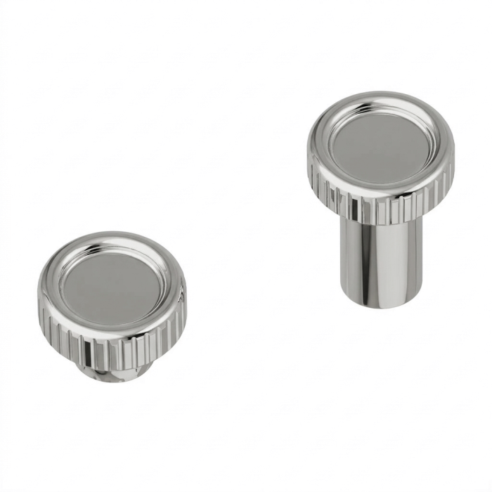 Kit montaj pentru maner Boto pe usi de sticla / cabina dus, finisaj nichel lucios, D:18 mm [2]