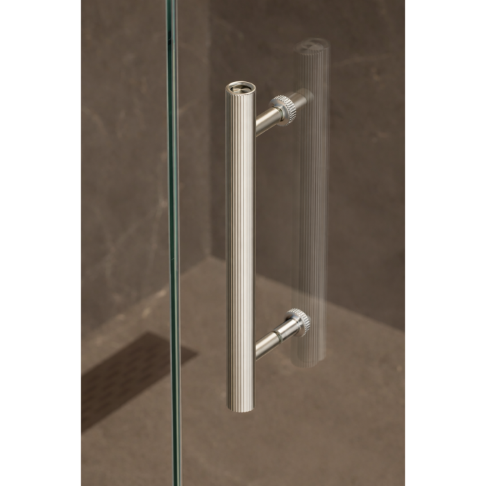 Kit montaj pentru maner Boto pe usi de sticla / cabina dus, finisaj nichel lucios, D:18 mm [4]