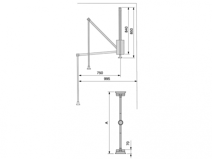 Lift pentru haine GeMax 450 mm-600 mm MG-CT20 [2]